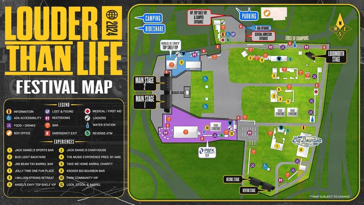 2024 Louder Than Life Map